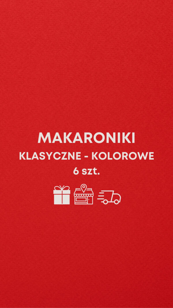 13 MAKARONIKI KLASYCZNE - KOLOROWE 6 szt.